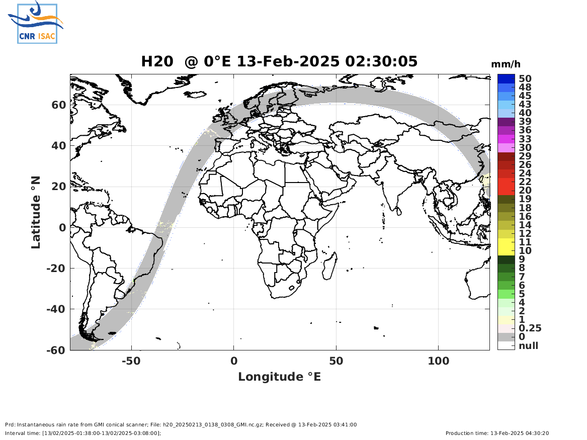 Instantaneous rain rate from GMI conical scanner